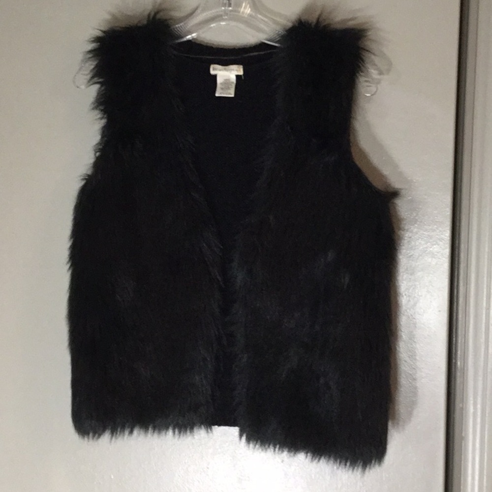 Love on a Hanger Faux Fur Vest Small EUC